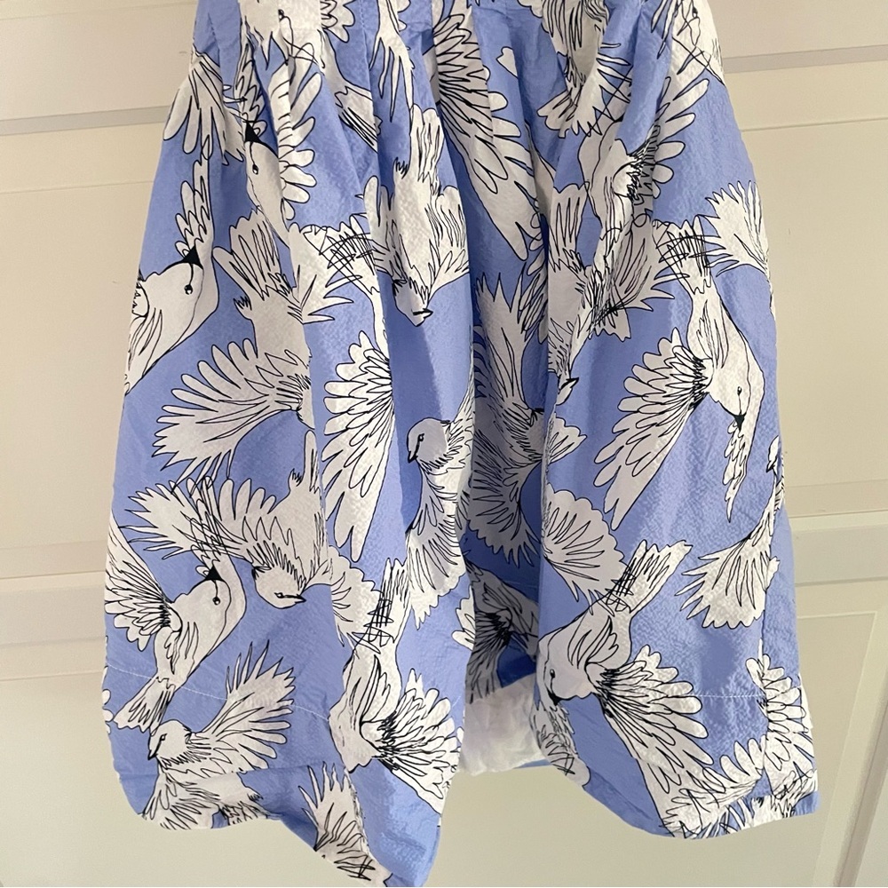 Blue Tropical Print Tie-Back Maeve Sundress - Picture 7 of 15